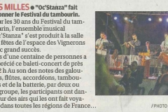 Article La Provence 11 avril 2016 - Oc Stanza Festival du Tambourin