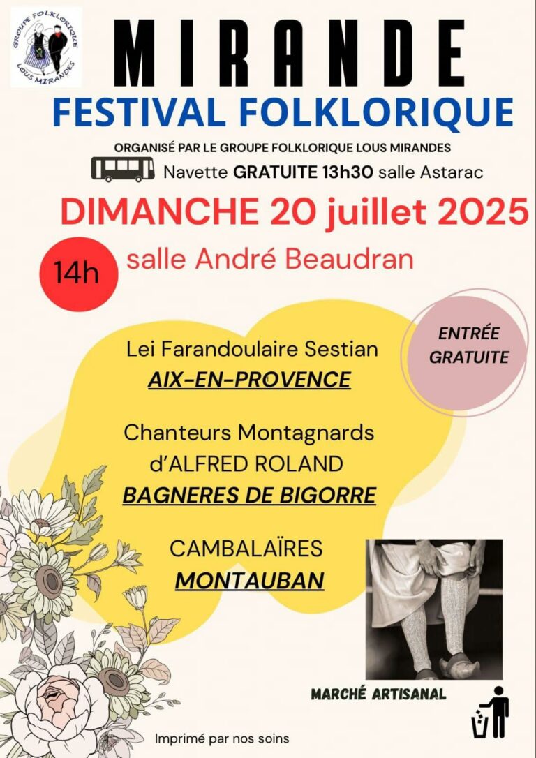 Voyage Folklorique Mirande Gers 2025
